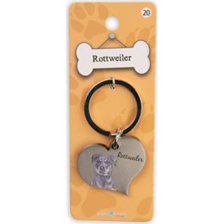 👉 Sleutelhanger staal zilver Paper Dreams Rottweiler 5 Cm 8716764176074