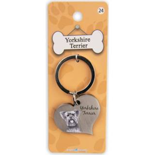 👉 Sleutelhanger staal zilver Paper Dreams Yorkshire Terrier 5 Cm 8716764176197