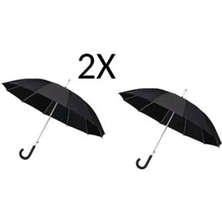 👉 Paraplu zwart 2x - Automatic Windparaplu Stevig & Windroof Windproof Ø 110 Cm Zwart- Top Kwaliteit Beste 4580120654353