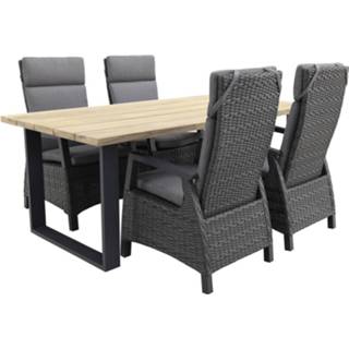 👉 Tuinset antraciet Vdg Darwin Antraciet/pasto 200 Cm. Verstelbare - 5-delig 7435116368332