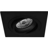 👉 Armatuur zwart aluminium Spot Gu10 - Pragmi Borny Pro Inbouw Vierkant Mat Kantelbaar 92mm 6013923566595