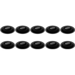 👉 Armatuur zwart aluminium Spot 10 Pack - Pragmi Domy Pro Gu10 Fitting Inbouw Rond Mat Verdiept Kantelbaar 6013921754727