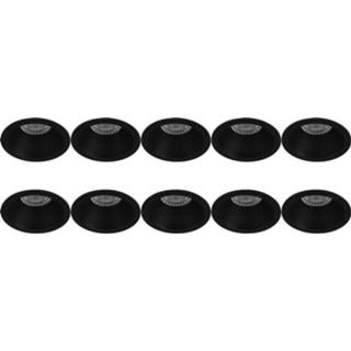 👉 Armatuur zwart aluminium Spot 10 Pack - Pragmi Pollon Pro Gu10 Fitting Inbouw Rond Mat Verdiept Ø82mm 6013924042005