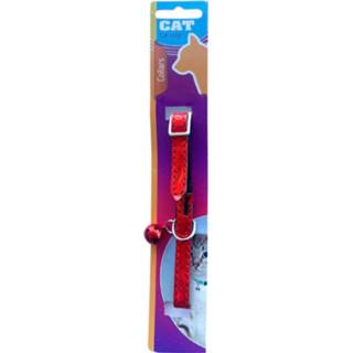 👉 Kattenhalsband rood kunstleer Pet Toys Hartjes 23-27 Cm 8720585017935