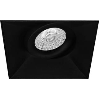 👉 Armatuur zwart aluminium Spot Gu10 - Pragmi Nivas Pro Inbouw Vierkant Mat Trimless Kantelbaar 150mm 6013947976905