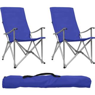 👉 Campingstoel blauw active Campingstoelen inklapbaar 2 st 8719883759968