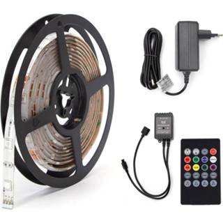 👉 Afstandsbediening Led Strip Set Muziek Sync - Aigi Stippi 3 Meter 5050-30 Rgb Waterdicht Ip65 12v 7434208528548