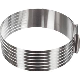 👉 Taart RVS zilver 4goodz Verstelbare Cake Snijmal - 24/30 Cm 6013929619639