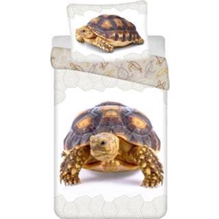 👉 Dekbedovertrek katoen Animal Pictures Schildpad - Eenpersoons 140 X 200 Cm 8592753030240