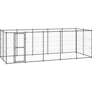 👉 Hondenkennel staal Vidaxl 12,1 M² 8720286665732