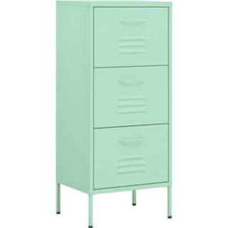 👉 Opbergkast staal Vidaxl 42,5x35x101,5 Cm Mint 8720286564974