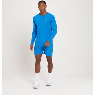 👉 MP Linear Mark Graphic sportshirt met lange mouwen voor heren - Echt blauw - XXXL