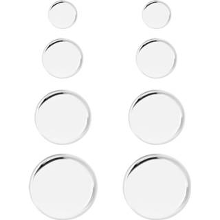 👉 Bijoux oorbel zilverkleurig One Size Color-Zilver oorbellen set met knopjes 8719802342059