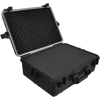 👉 Hardcase transportkoffer met schuimvulling zwart