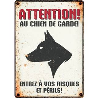 👉 Waakbord staal One Size Color-Bruin Plenty Gifts hond Au Chien De Garde 21 x 14 cm (FR) 8717127431106