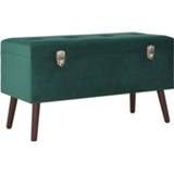 👉 Bankje met opbergvak 80 cm fluweel groen