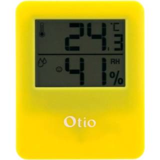 👉 Thermo meter kunststof Color-Geel One Size geel Otio magnetische thermometer/hygrometer voor binnen 3415549362330