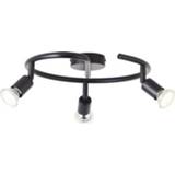 👉 Zwart Brilliant plafondspot Parma spiraal matzwart 3xGU10 5W 5414628099950