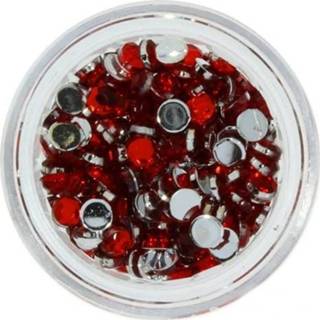 👉 Zirconia glas One Size rood DRM Nageldecoratie Pearls Imitatie #20 - 3mm. 200st. 5906054928213