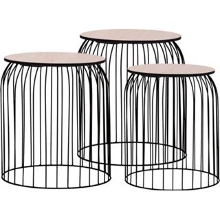 👉 Salontafel zwart One Size Salontafels 3 st 8719883824369
