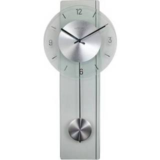 👉 Wandklok transparant glas metaal Nextime Eleanor 70x30cm glas/metaal 8717713026273