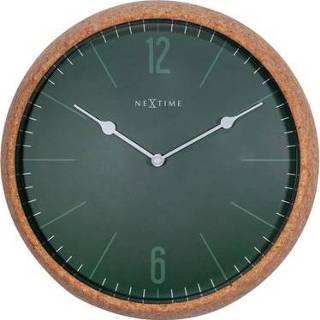 👉 Wandklok groen Nextime Cork ø30cm 8717713023999