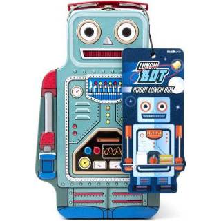 👉 Lunchbox tin One Size Color-Blauw Robot van Suck UK 5060043065072
