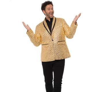 👉 Colbert polyester goud XL Color-Goud mannen Partychimp Shiny d'luxe heren maat 8720088043530