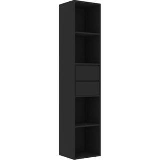 👉 Boekenkast zwart One Size 36x30x171 cm spaanplaat 8720286016626