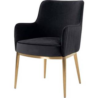 👉 Stoel antraciet gouden active Breeze velvet FR met poten 8720621673620