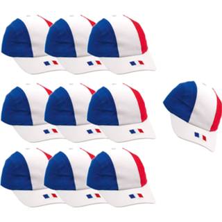 👉 Baseball cap volwassenen Voordeelset van 10x stuks cap/petje vlag Frankrijk