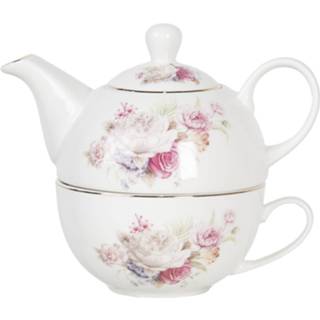 👉 Porselein GeenKleur Clayre & Eef Multi Tea for one 17*11*14 cm / 400 ml 250 van 8717459755994