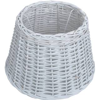 👉 Lampenkap wit One Size 38x23 cm wicker 8719883823874