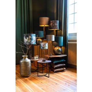 👉 Bijzettafel metaal One Size Color-Goud Socos - Antiek Olie Brons Ø48.5x46cm 8717807241513