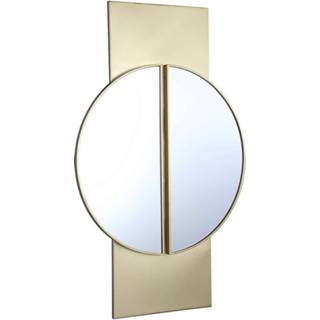 👉 Spiegelpaneel metaal goud One Size Keller Gesplitste Ronde Spiegel Paneel 90 x 3,5 56 cm 8720014510853