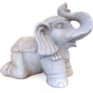 👉 Olifanten beeldje grijs fiberclay One Size Color-Grijs Olifant beeld | Tuin 41 cm| Inspiring Minds 8719481841263