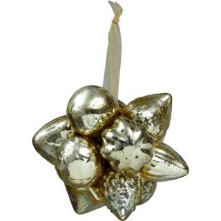 👉 Ornament glas goud One Size Liv Kersthanger 8 x cm 8720014437310