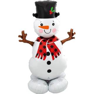 👉 Folieballon wit folie One Size Color-Wit Anagram AirLoonz Snowman 139 x 88 cm 26635831185