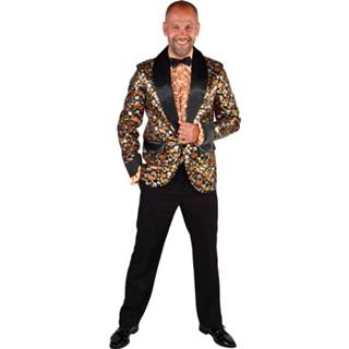 👉 Colbert polyester goud l Color-Zwart mannen Magic Design Stars heren maat 5414349575887