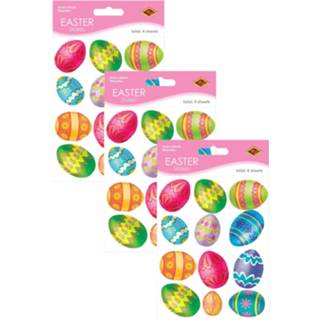 👉 Stickervel kinderen Stickervellen met 144x gekleurde paaseieren stickers