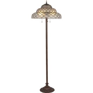 👉 Vloerlamp GeenKleur Clayre & Eef Tiffany Ø 52*166 cm E27/max 3*60W 5LL-6080 8717459784857