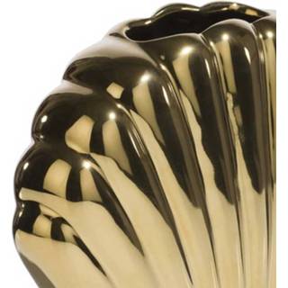 👉 Vaas goud keramiek large One Size Shell - H21 cm 6090454918963