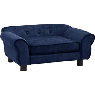 👉 Hondenbank blauw pluche One Size 72x45x30 cm 8720286315262