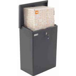 👉 Grijs metaal aan de muur bovenzijde wordt meegeleverd Pakketbrievenbus Logixbox Topbox-XL