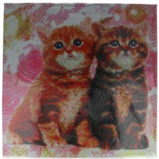 👉 Diamant canvas One Size meerkleurig Toi-Toys Schilderen op Poesjes 30x30 cm 8719095368453