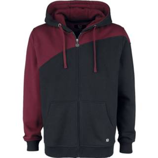 👉 Vest bordeaux zwart mannen m R.E.D. by EMP - Hoody Jacket rot- schwarz met capuchon 4064854393875