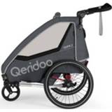 👉 Grijs meisjes kinderen Qeridoo ® QUPA 2 kinderfietskar 4260204180212