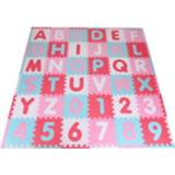 👉 Puzzelmat roze meisjes Knorr® speelgoed - Alpha inzet + nummers roze-roze 4049491210204