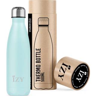 👉 Thermosfles blauw RVS One Size Color-Blauw IZY Sandstone Collection 500 ml 660989811877