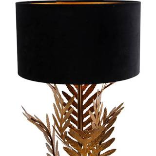 👉 Vintage tafellamp zwart goud velours One Size met kap 35 cm - Botanica 8718881120350